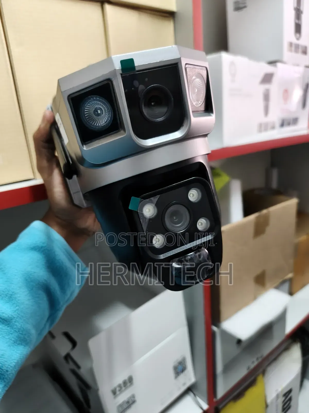 Smooth Video Dual Lens Wifi Smart Solar Powered CCTV