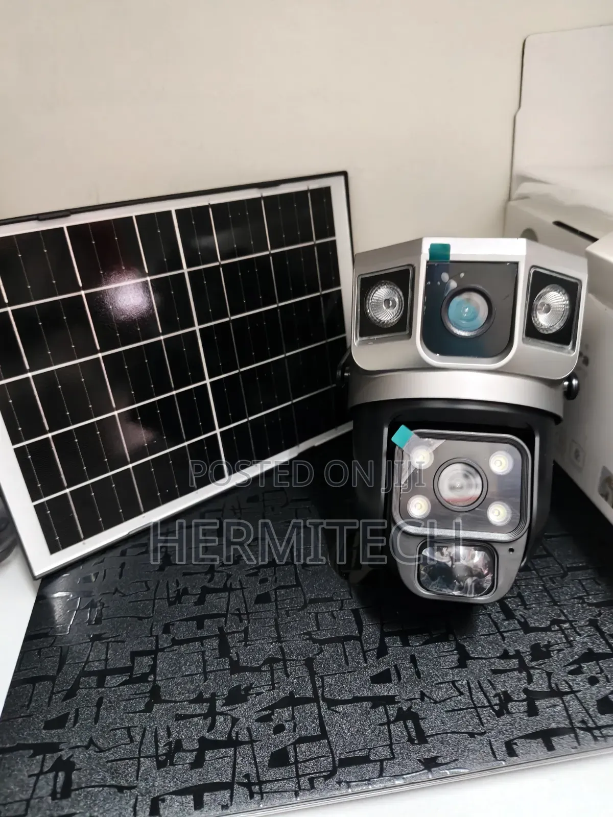 Wide Angle Dual Lens CCTV Wifi Smart Solar Powered 1solar Panel