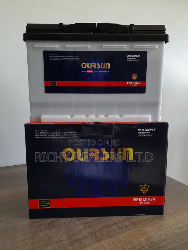 Oursun Din74mf (12v/74ah) Start Stop Car Battery