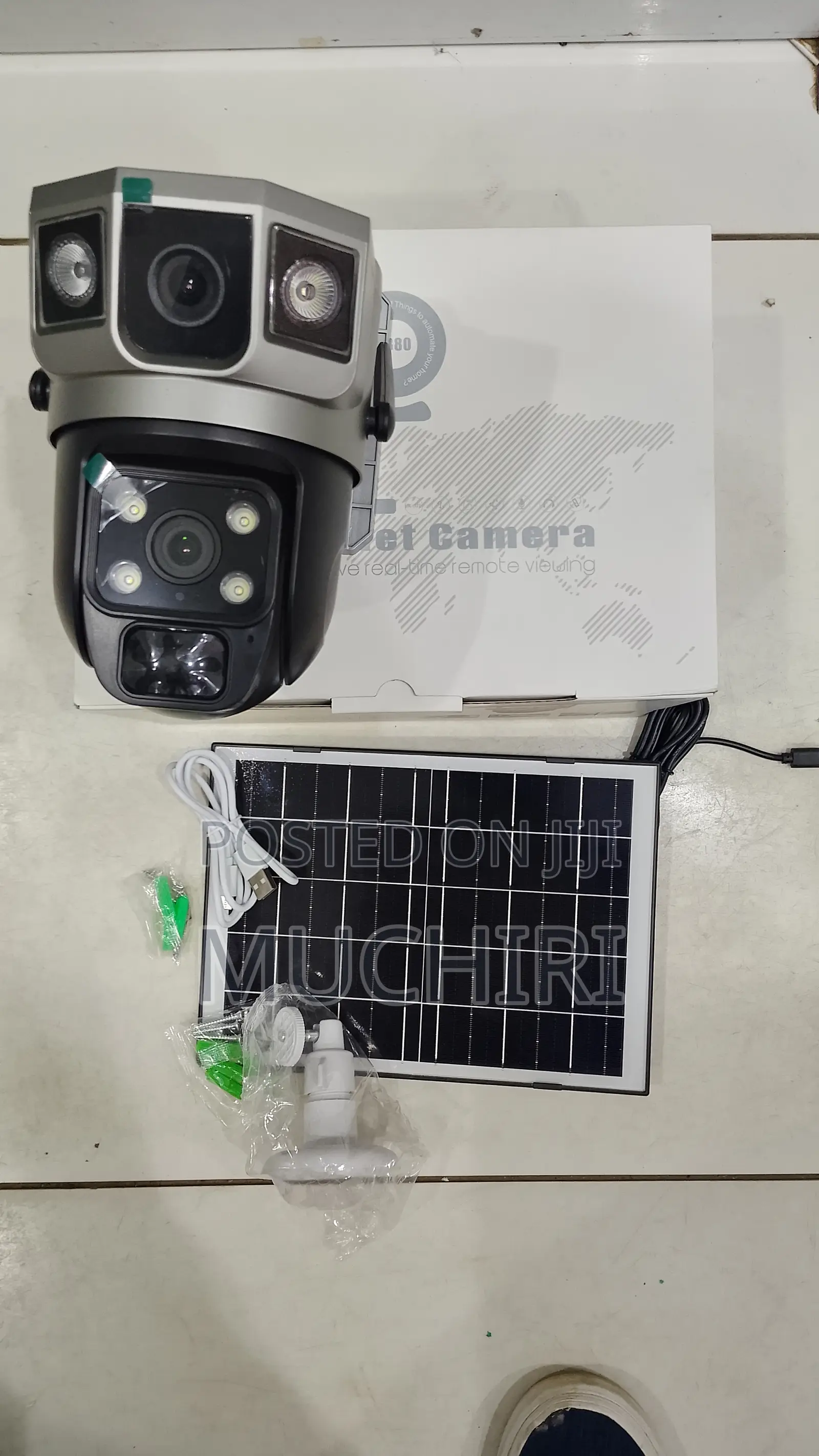 V380 Dual Lens 4g Solar Camera 6mp Battery Powered