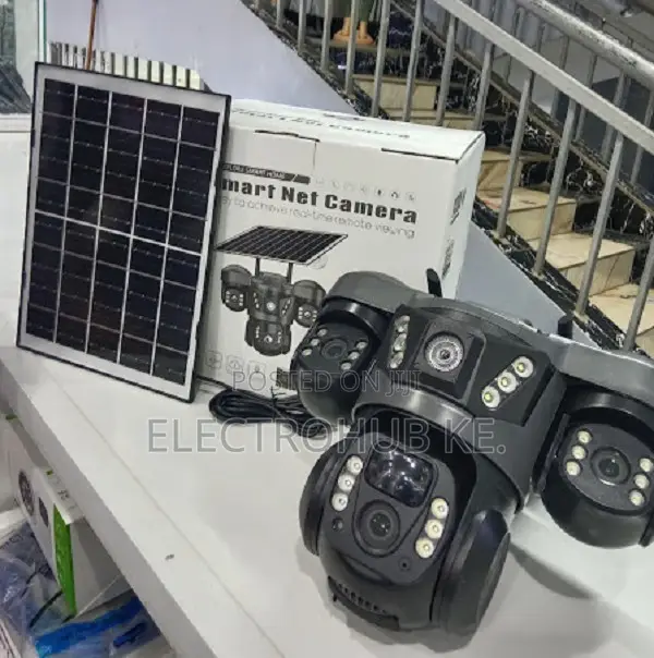 Solar Powered V380 Triple Lens Camera 4g Hd