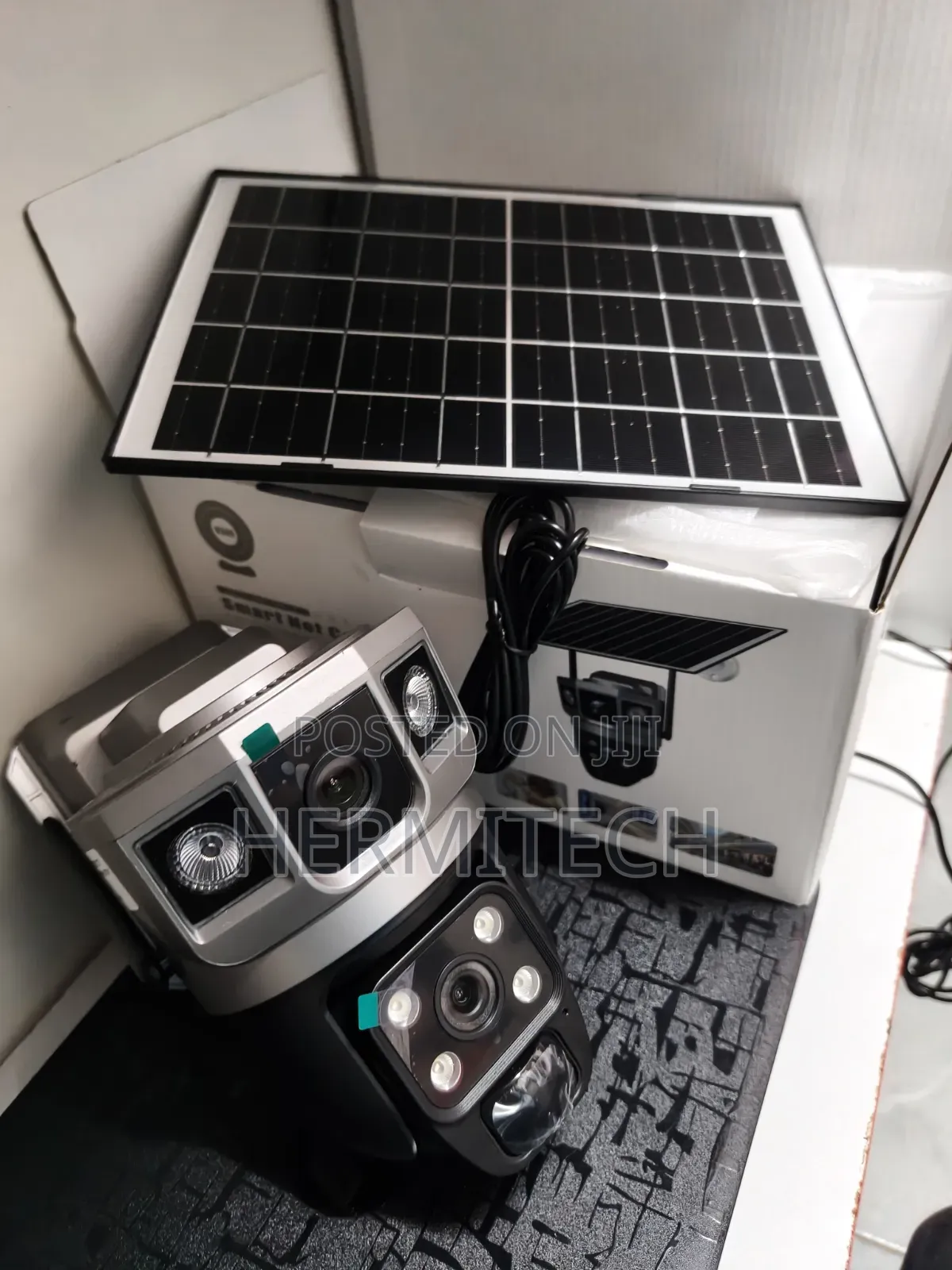 Dual Lens CCTV Solar Powered Wifi Wireless Network Camera