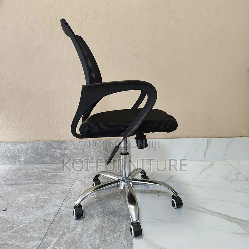 Office Chairs; Clerical Fabric Padded Curved Mesh Backrest Seat