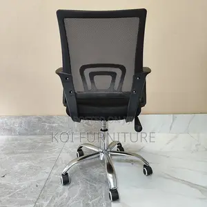 Office Chairs; Clerical Fabric Padded Curved Mesh Backrest Seat