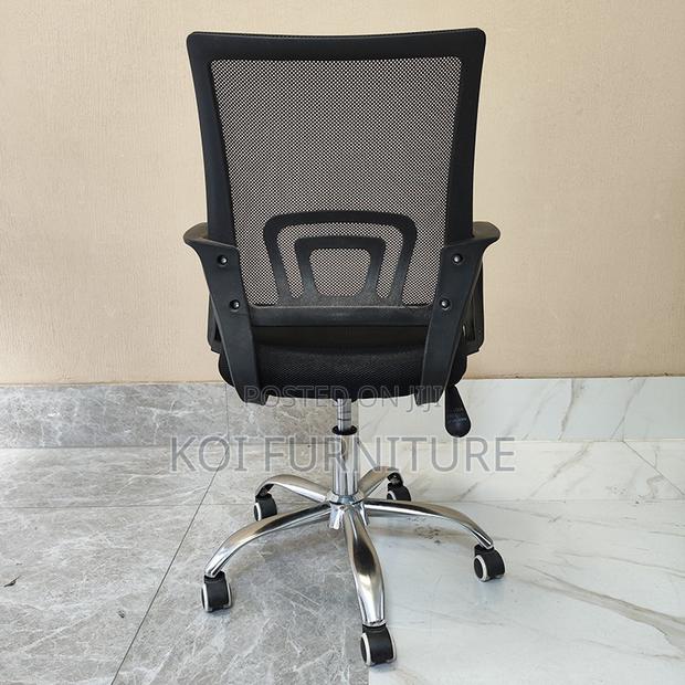 Office Chairs; Clerical Fabric Padded Curved Mesh Backrest Seat - thumbnail 4