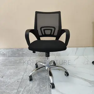 Office Chairs; Clerical Fabric Padded Curved Mesh Backrest Seat