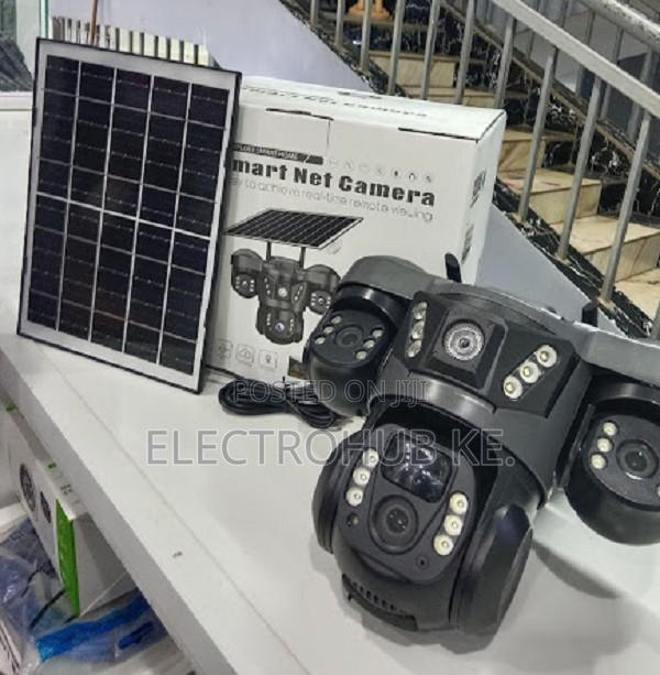 V380 4g Solar Camera 1080p - 3 Lens Wide Coverage