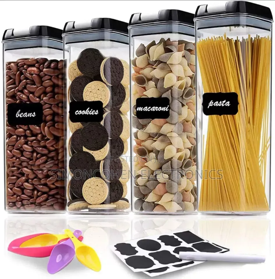 Large Capacity 4l Transparent Acrylic Food/Pantry Storage Containers