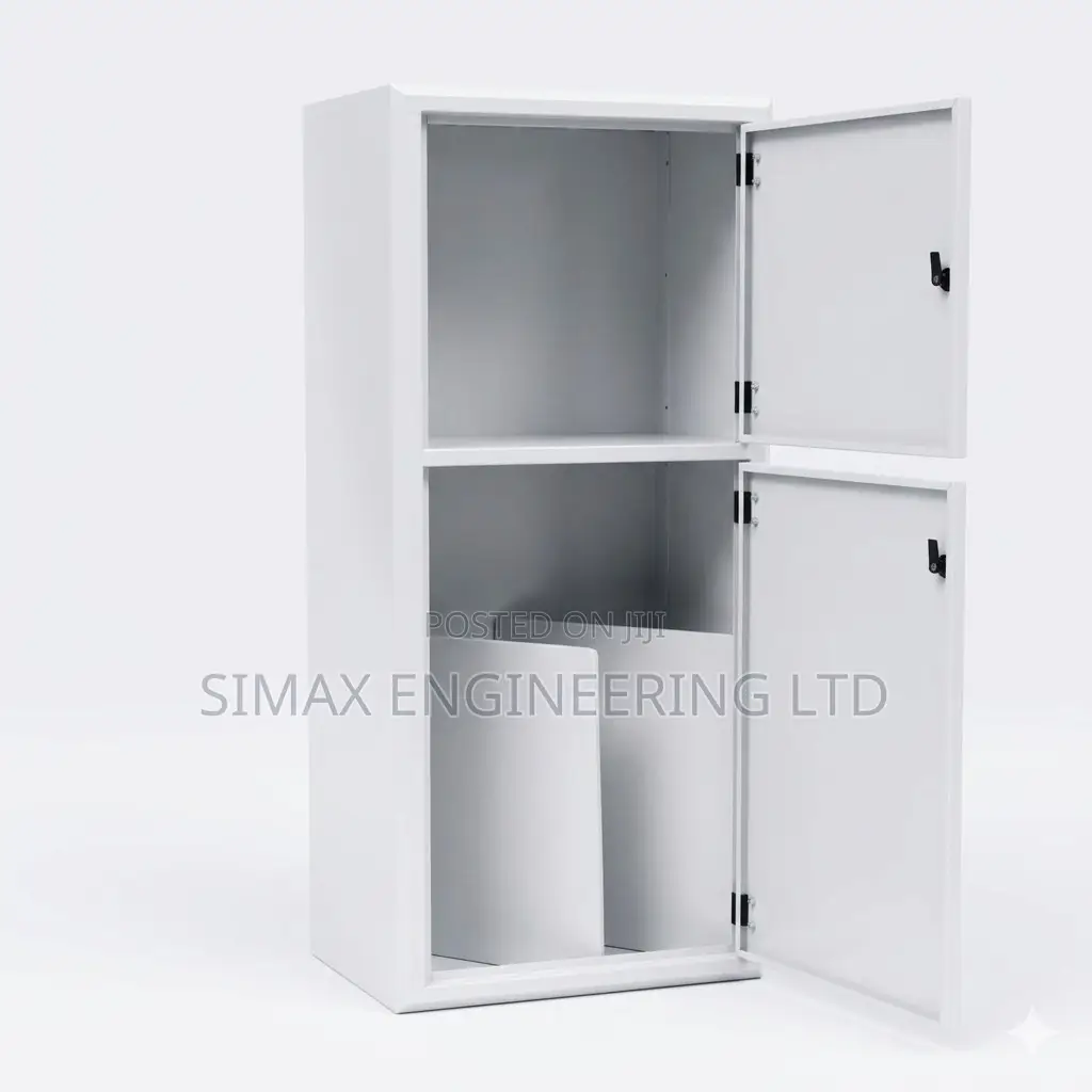 Modern White Two-Door Storage Cabinet