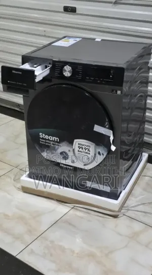 Black Front Loader Synix 10kgs Washing Machine