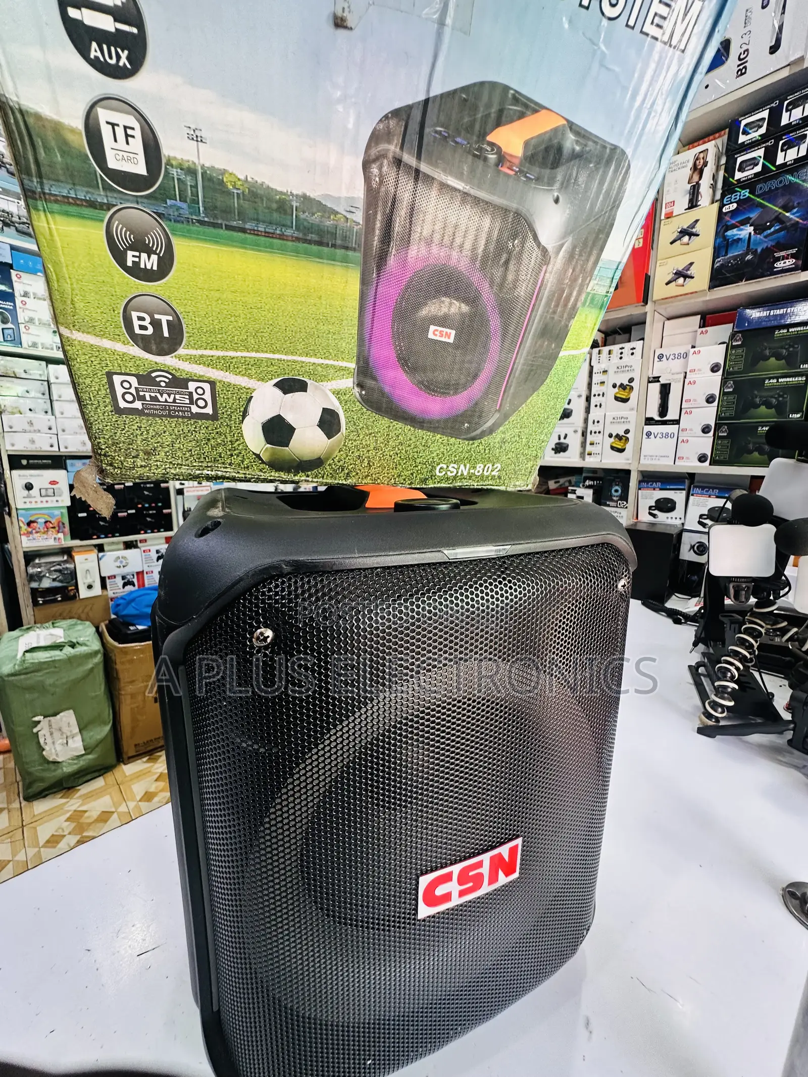 CSN 802 8 Inch, Rechargeable Speaker With 2 Microphones, Bt/Usb