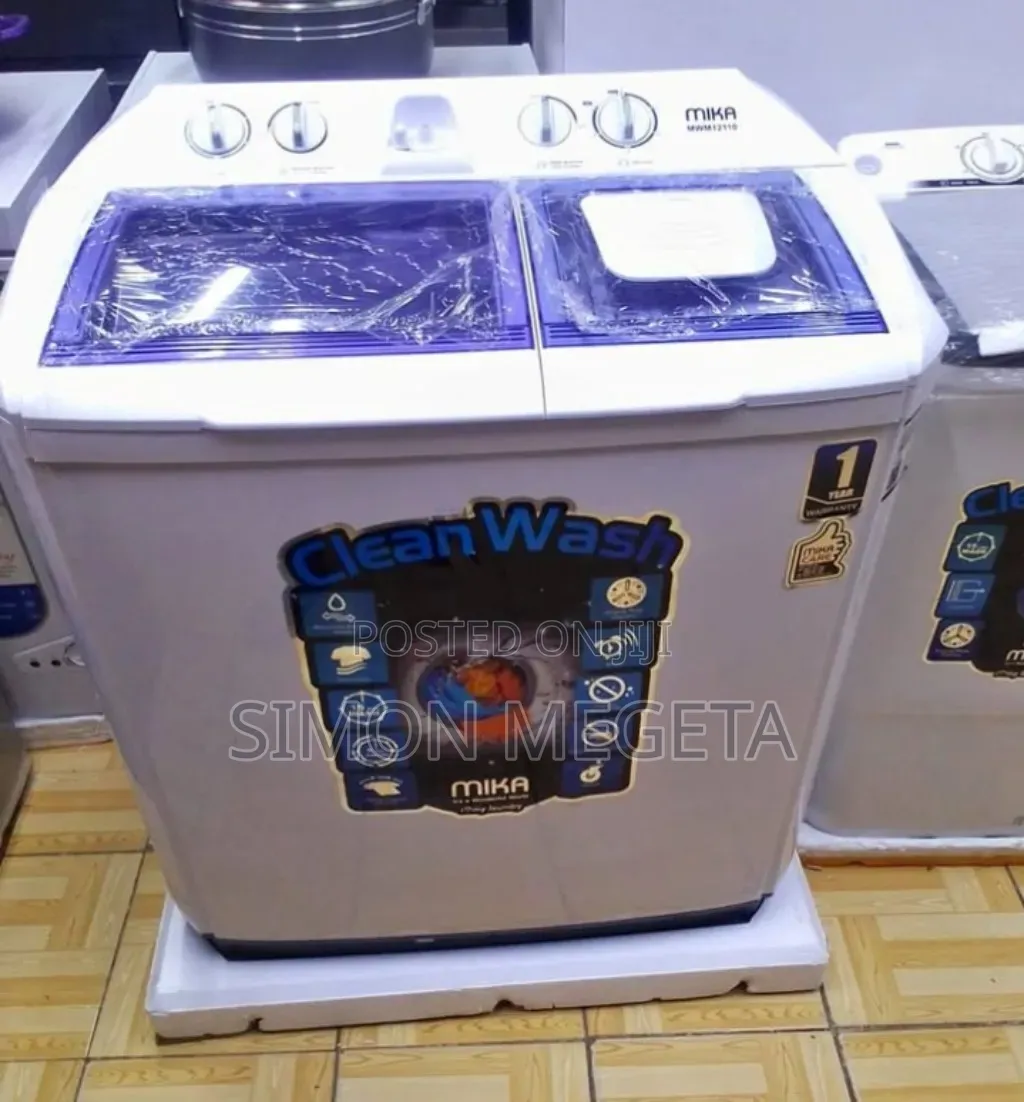 Mika 10kg Twin Tub Washing Machine + Spin Dryer