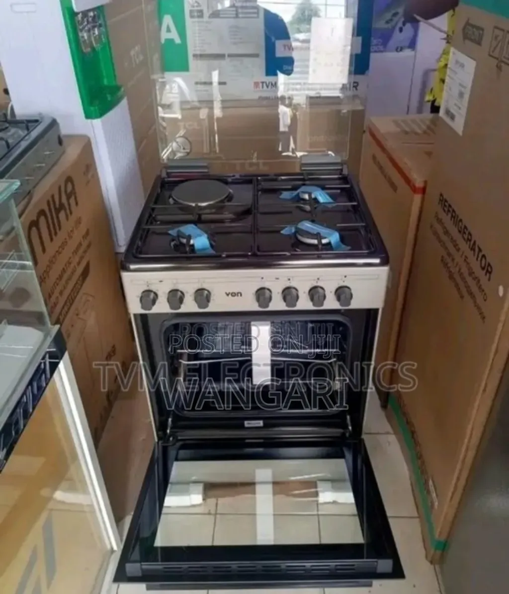 With Electric Von 60*60 Standing Cooker. Oven Electric