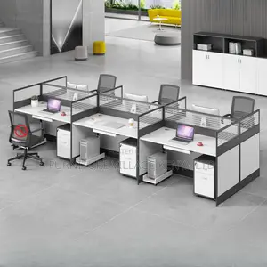 Office Workstation 6-Way Workstation With Storage