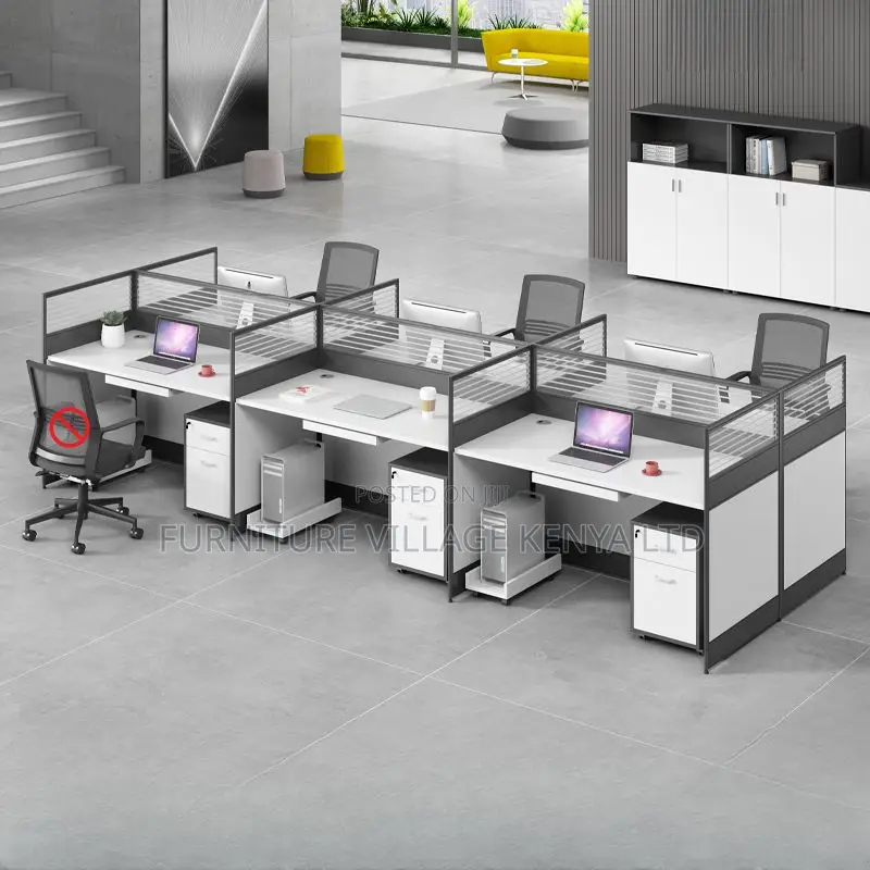 Office Workstation 6-Way Workstation With Storage