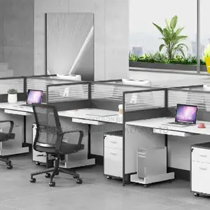 Office Workstation 6-Way Workstation With Storage