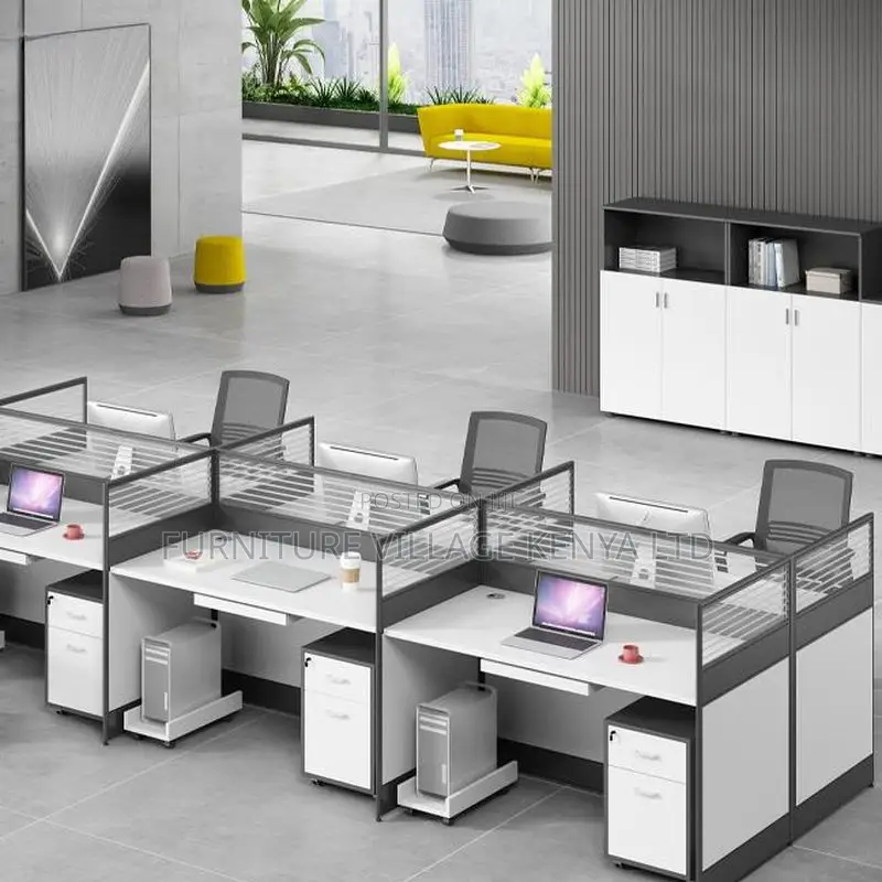 Office Workstation 6-Way Workstation With Storage