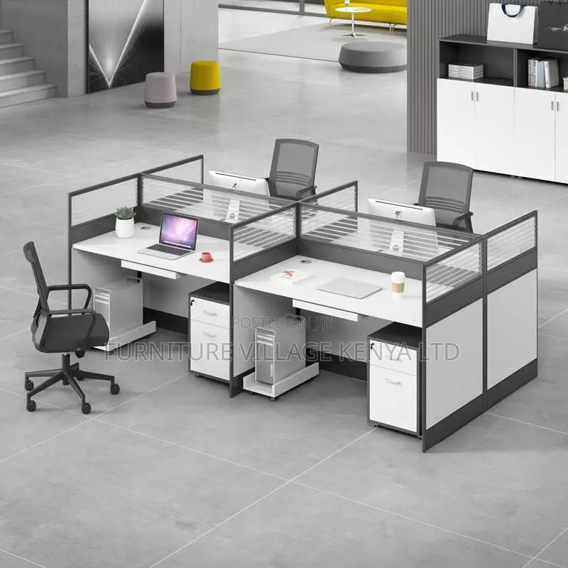 Office Workstation 6-Way Workstation With Storage