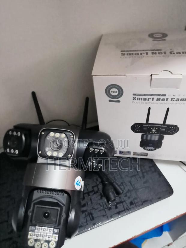 V380 Triple Lens 4g CCTV Electric Power Use - thumbnail 2