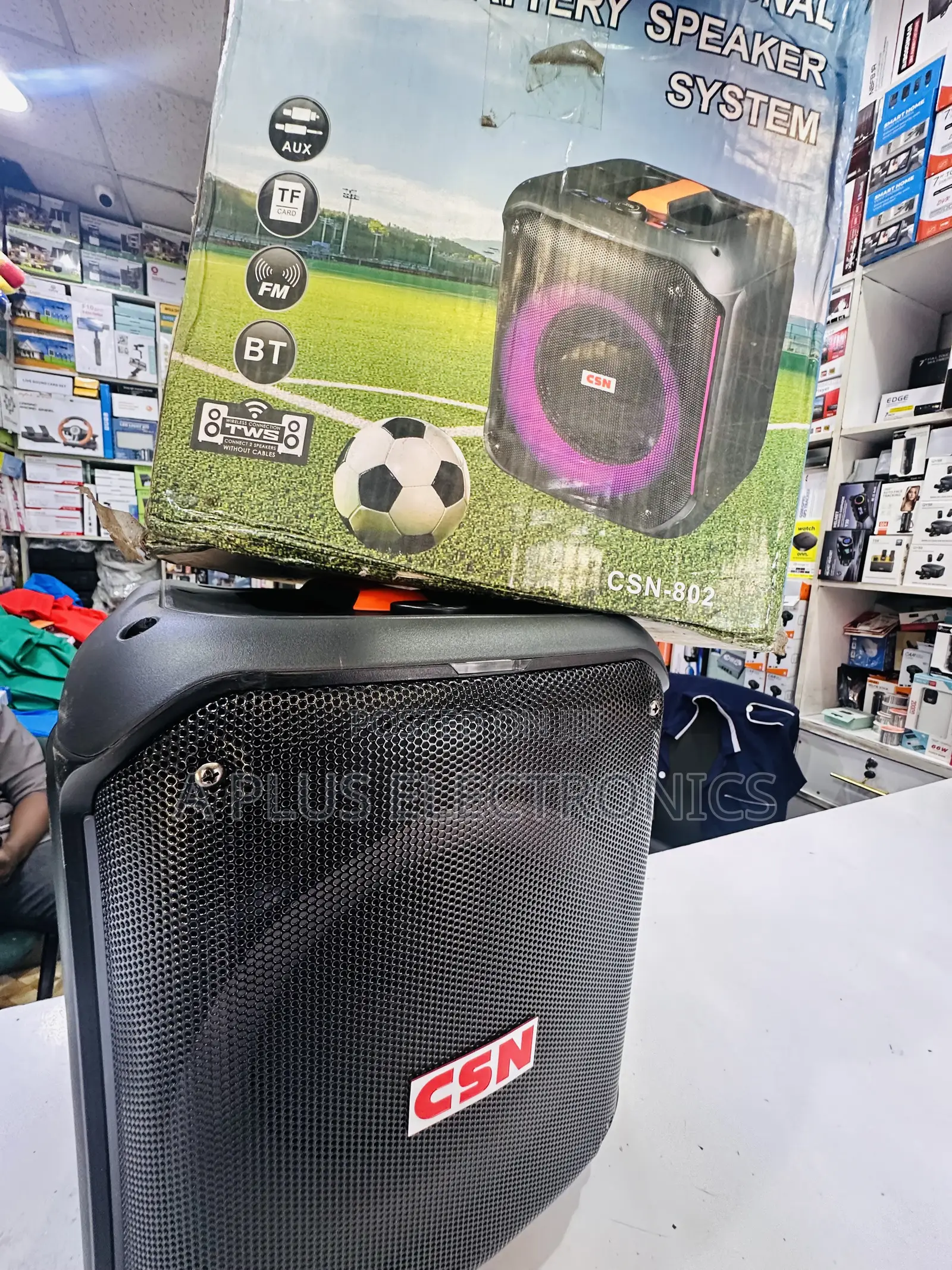 CSN 802 8 Inch, Rechargeable Speaker With 2 Microphones-Powerful Bass