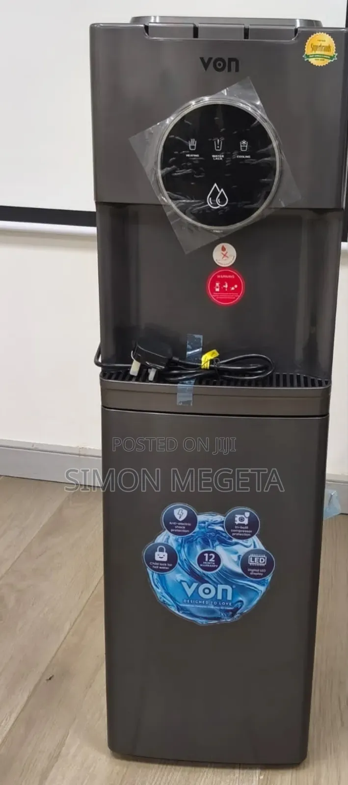 Von Bottom Load Water Dispenser 3tap (Ec) Model No. Vde-305cls