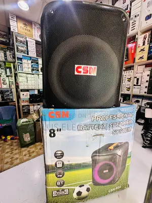 CSN 802 8 Inch, Rechargeable Speaker With 2 Microphones– Portable