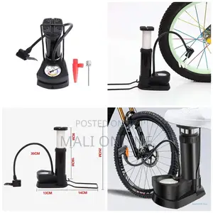 Mini Foot Pump Air Inflator Pressure Gauge Portable Manual Air Pump