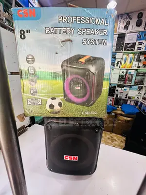 CSN 802 8 Inch, Rechargeable Speaker With 2 Microphones– Wireless