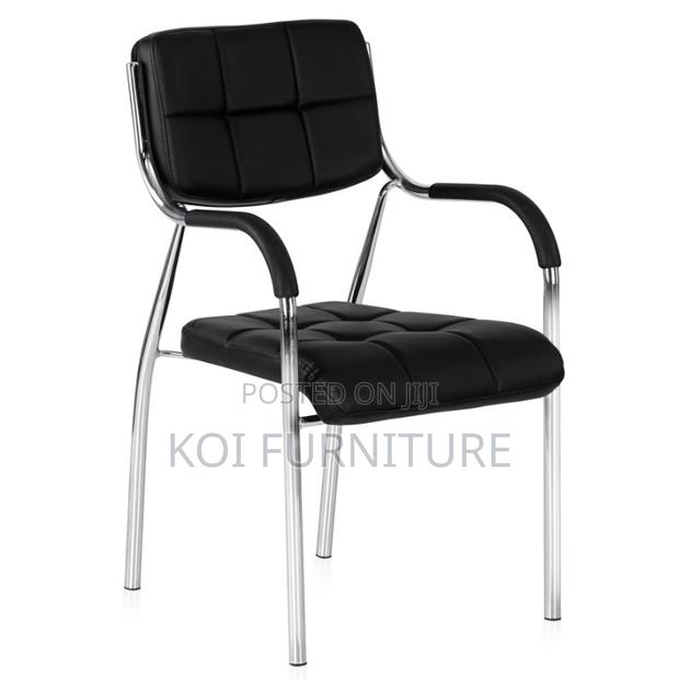 Office Chairs; Stackable Black Home Office Visitors Chairs - thumbnail 2