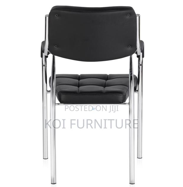 Office Chairs; Stackable Black Home Office Visitors Chairs - thumbnail 4
