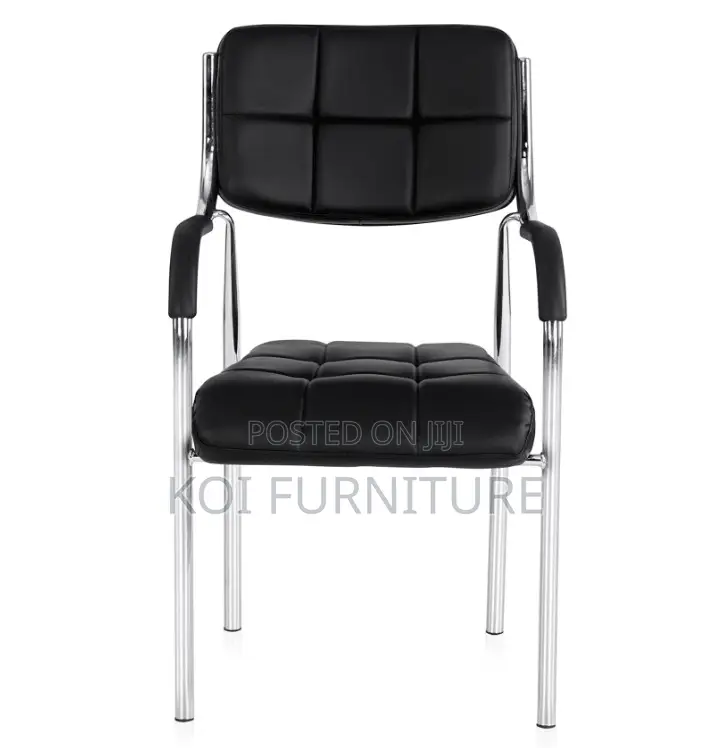 Office Chairs; Stackable Black Home Office Visitors Chairs
