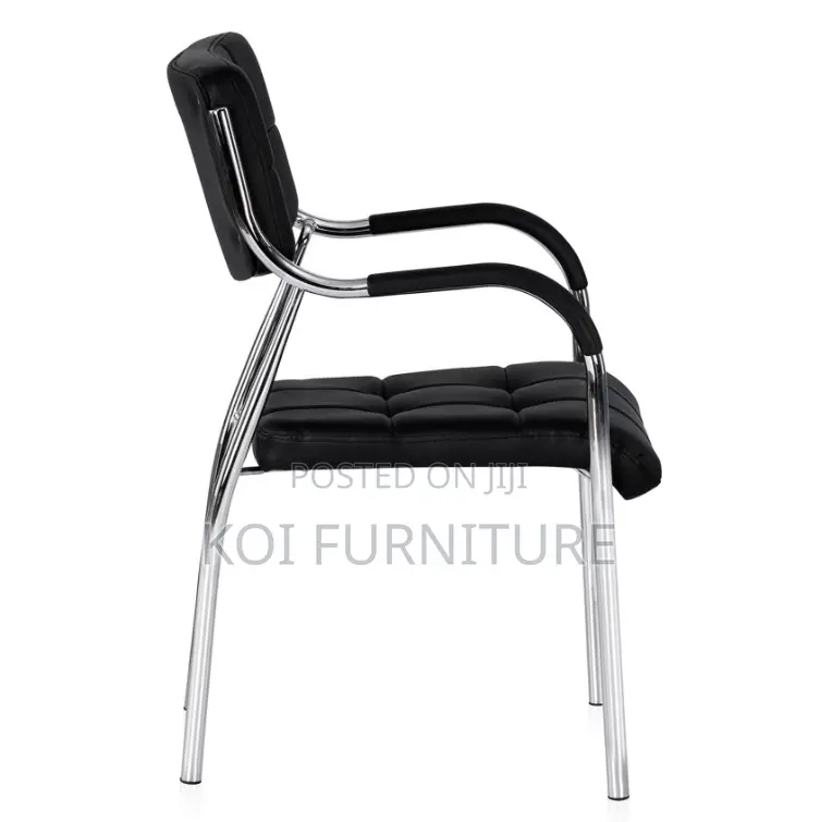 Office Chairs; Stackable Black Home Office Visitors Chairs