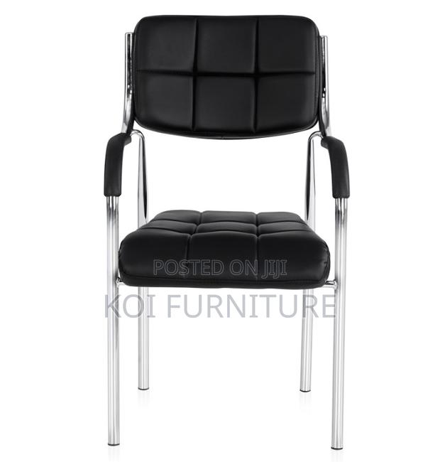 Office Chairs; Stackable Black Home Office Visitors Chairs - thumbnail 7