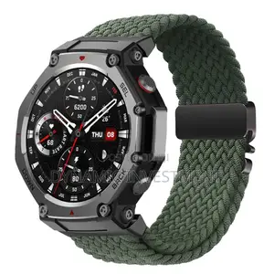 Amazfit T-Rex 3 Braided Quick Release Watch Band/Strap Darkgreen