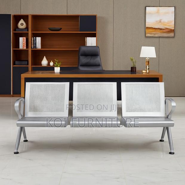 Office Bench; Three Seaters Heavy Gauge Metallic Reception Bench