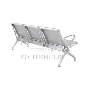 Office Bench; Three Seaters Heavy Gauge Metallic Reception Bench