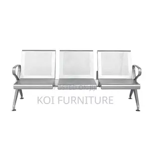 Office Bench; Three Seaters Heavy Gauge Metallic Reception Bench