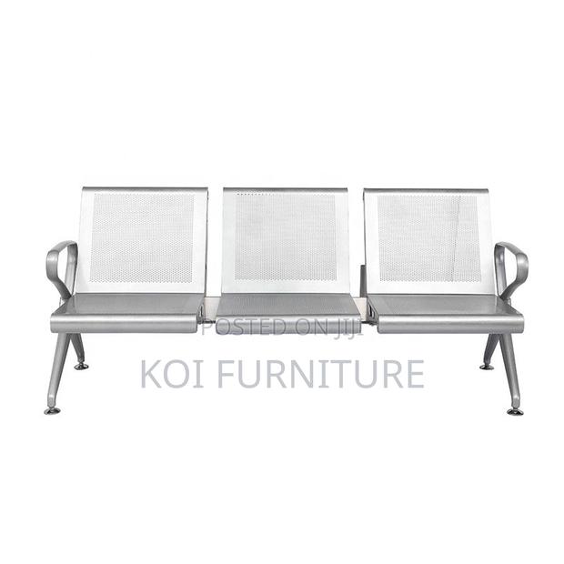 Office Bench; Three Seaters Heavy Gauge Metallic Reception Bench - thumbnail 3