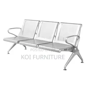 Office Bench; Three Seaters Heavy Gauge Metallic Reception Bench