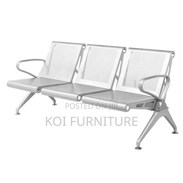 Office Bench; Three Seaters Heavy Gauge Metallic Reception Bench - thumbnail 4