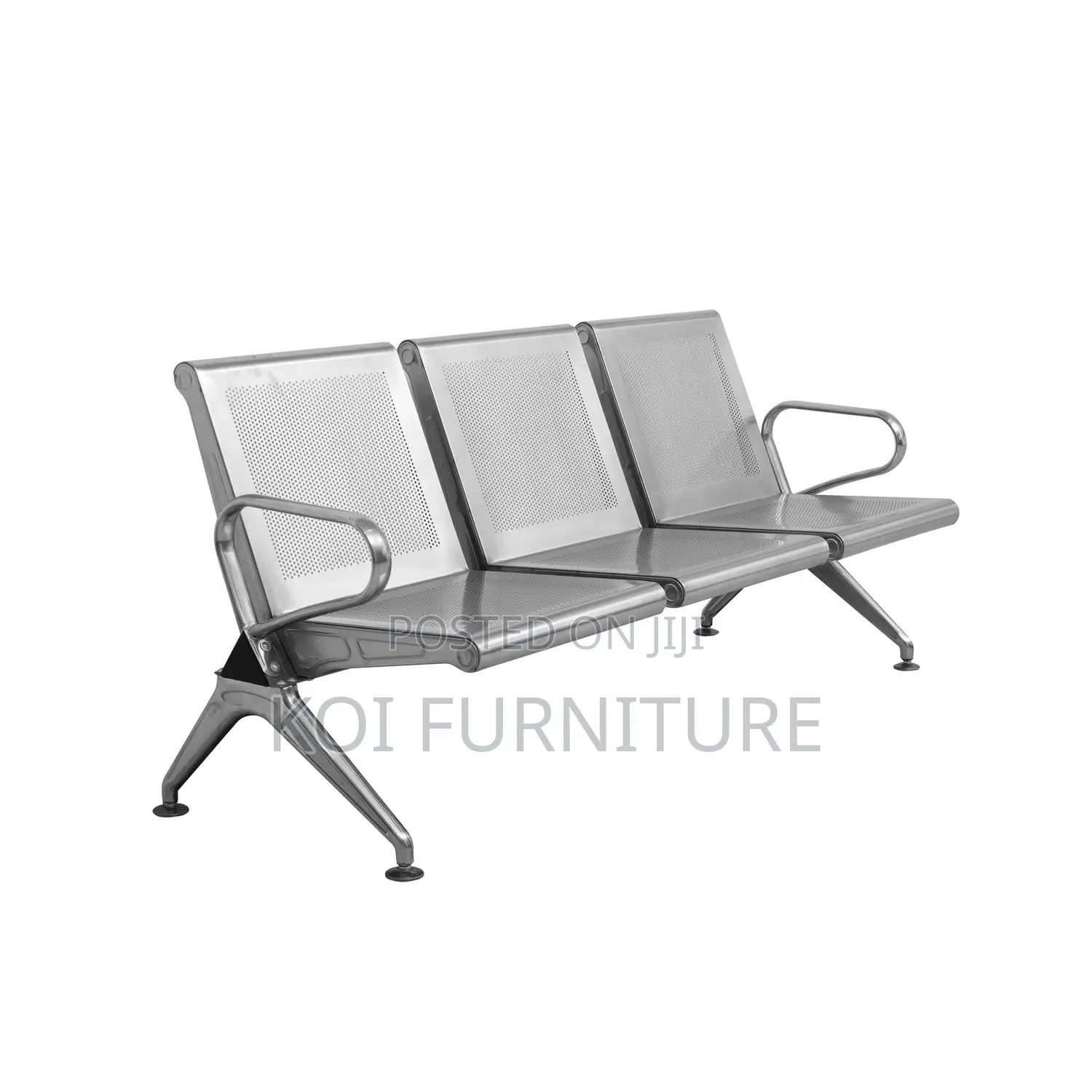 Office Bench; Three Seaters Heavy Gauge Metallic Reception Bench