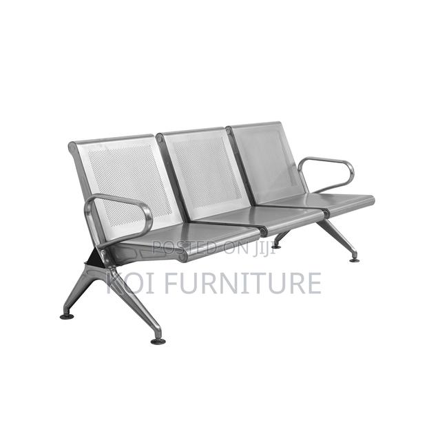 Office Bench; Three Seaters Heavy Gauge Metallic Reception Bench - thumbnail 6