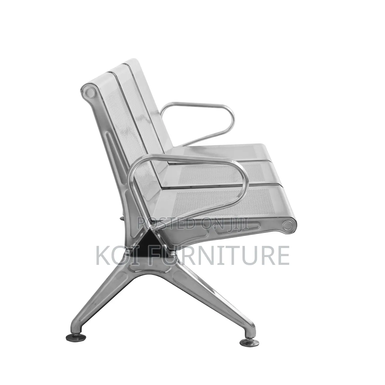 Office Bench; Three Seaters Heavy Gauge Metallic Reception Bench