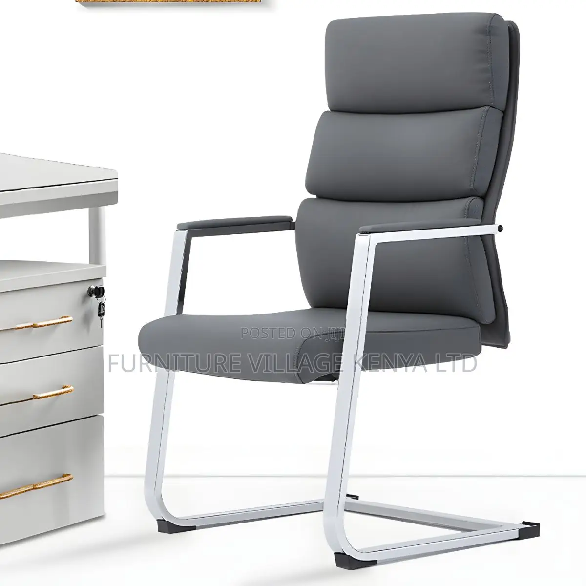 Office Chair; Modern Office Task Chair With Leather Back
