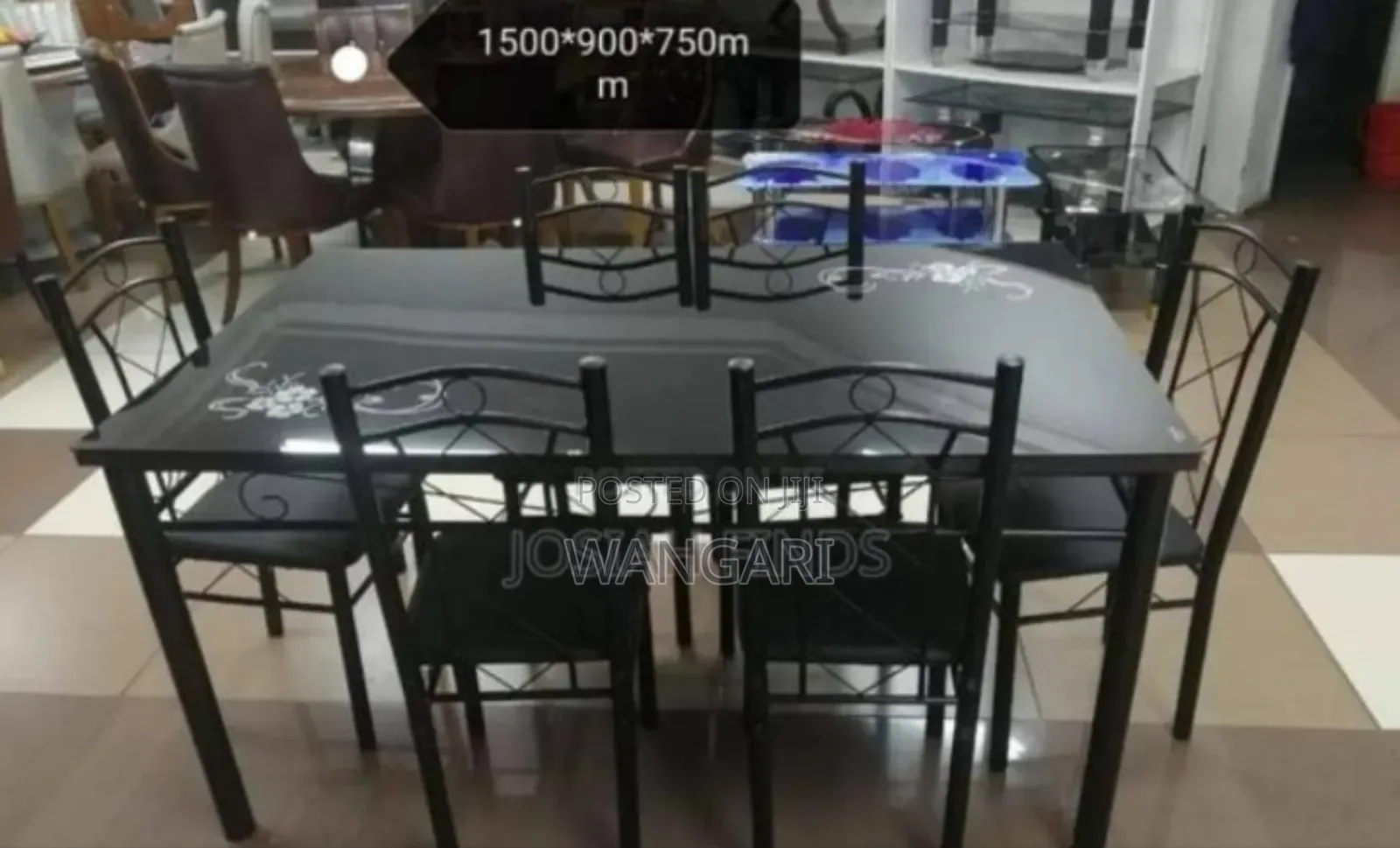 Executive Black 6siiter Dinning Table
