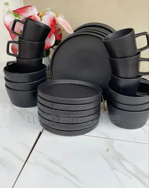 24 PCS Black Dinner Set -Heavy