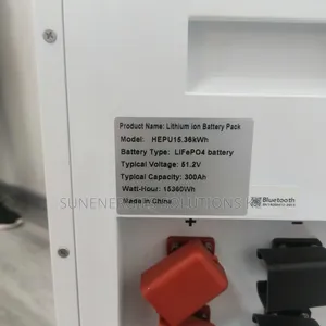 15.38kwh 51.2v 300ah Hepu Lithium Battery