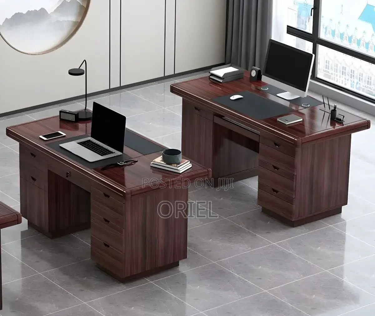 Modern Office Desk : 1.4m Corporate Office Staff Desk