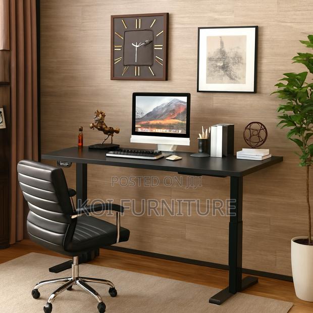 Office Desk; 1.2m Electric Adjustable Desk With Dual Height Mode