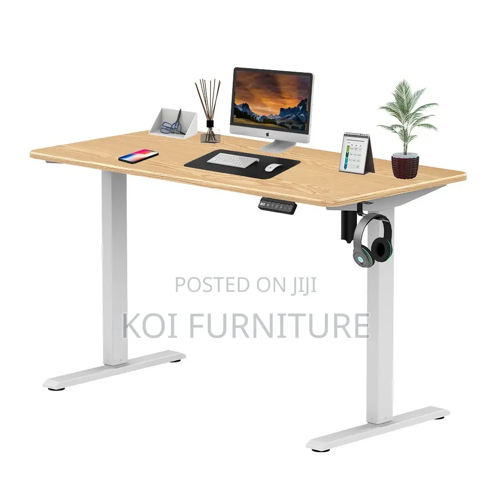 Office Desk; 1.2m Electric Adjustable Desk With Dual Height Mode